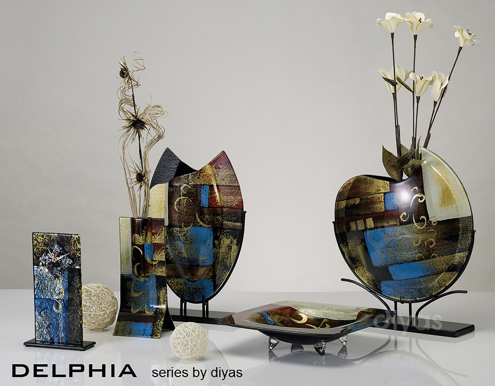 Delphia Glitter Art Glassware Diyas Home Wall Mount